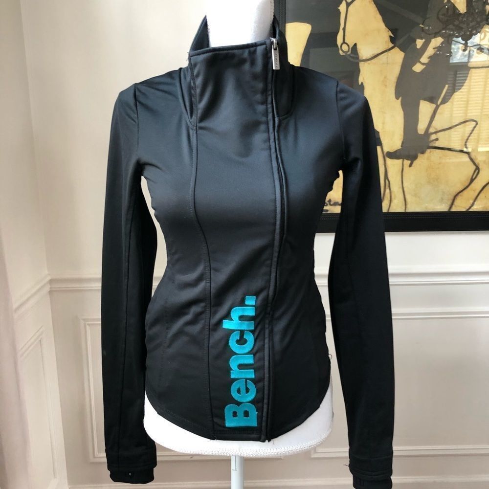 Bench Fill Zip Sweatshirt Jacket Thumbholes XS 4